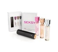 Travel Fragrance Collection (3 x 20ml Eau de Parfum) & Luxury Atomiser Seksy Clear 60ml