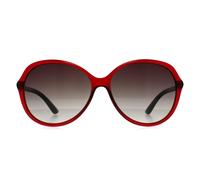Seksy Women's Oval Transparent Burgundy Smoke Gradient N2809 in Red Seksy Red One Size