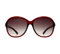 Seksy Women's Oval Transparent Burgundy Smoke Gradient N2812 in Red Seksy Red One Size