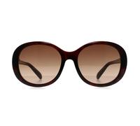Seksy Women's Oval Transparent Red Havana Brown Gradient N2800 Seksy Red One Size