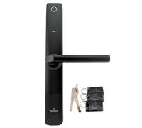 Sekur Weatherproof Smart Lock, 7-in-1, Code, Fingerprint, Card, Remote, App, Key, Smart Home Entry Door Lock - Designed for The UK (Black)