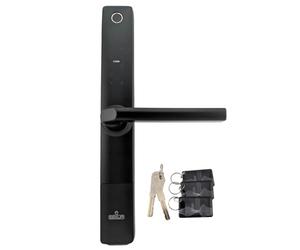 Sekur Weatherproof Smart Lock, 7-in-1, Code, Fingerprint, Card, Remote, App, Key, Smart Home Entry Door Lock - Designed for The UK (Black)