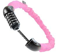 Sekura Combination Chain Lock Bicycle Bicycle Lock with 5-Digit Combination Code and High Security Level Made of Hardened Steel Chain Lock, Bike Lock, Bicycle Locks, E-Bike (Light Pink)