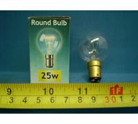 sel#17 - B15 25W Golf ( Round ) Bulb Clear Small Bayonet Cap ( SBC ) 45mm Dia