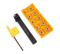 SEL1212H16 CNC Lathe Threading Tool Holder Kit Includes 10Pcs 16IR AG60 Gold Carbide Inserts For Metalworking Finishing Easy Blade Replacement
