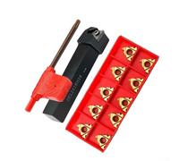 SEL1616H16 Lathe Threading Turning Tool Holder 5/8" with 10 Pcs 16IR AG60 Carbide Inserts for Dirty Environments