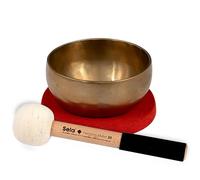 Sela 4.7-Inch Brass Tibetan Singing Bowl with Mallet and Bag for Meditation, Yoga, and Sound Massages-Helps to Relieve Stress, Deeply Relax, and Bring Harmony to Mind and Body. (SE260)
