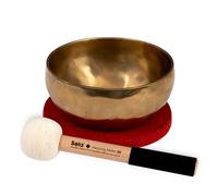 Sela 4.7-Inch Brass Tibetan Singing Bowl with Mallet and Bag for Meditation, Yoga, and Sound Massages-Helps to Relieve Stress, Deeply Relax, and Bring Harmony to Mind and Body. (SE260)