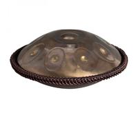 Sela Journey G# Kurd Handpan in Travel Size I Handmade Premium Quality I Stainless Steel Percussion Instrument - Includes Padded Bag I Pantam SE 218 Stainless Steel Mirror Gold