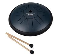 Sela Melody 6-inch Navy Blue Steel Tongue Drum D Major, with two mallets and cotton bag - warm and soothing sounds for peace and harmony Claves (SE361)