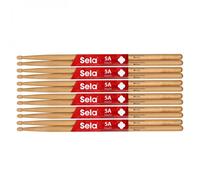 Sela Professional 5A Maple Drumsticks 6 Pack