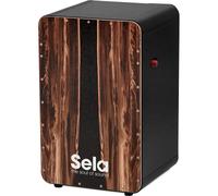 Sela SE 107 CaSela Black Pro Dark Nut cajon with snare lever