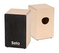 Sela SE 118 Primera Black - Cajon for beginners and advanced players - incl. adjustable Sela Snare System, high-quality birch body, Made in Germany