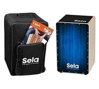 Sela SE 142 IT Varios Blue Cajon Set with backpack, cajon pad, Italian cajon method, CD and DVD