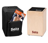 Sela SE 152 EN Primera Cajon beginner bundle with backpack, cajon pad, English Cajon book, CD and DVD