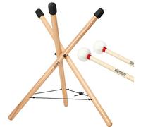 Sela SE199 Handpan Stands Medium Percussion Stand Beech Wood + Keepdrum Mallets 1 Pair