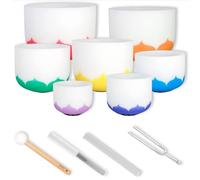 Sela SECLU Singing Bowl Set Chakra Lotus 432 Hz with Keepdrum Tuning Fork