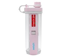 Selah Flavored Water Bottle - 20oz Water Bottle With Flavor Pods Included - Energy Drink Pods, Flavor Cartridges, Water Enhancer, and Sports Drink Pods (Pink, 10 New Flavor Pods)