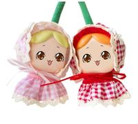 SeLani 2 Sets Outfit for Crybaby Crying for Love Series 3.94-5.91" Mini Clothes Including Plaid Skirt and Headscarf Pink and Red Cute Costume Decoration Dolls Not Included