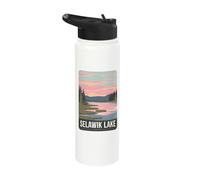 Selawik Lake Stunning Scenic Landscape Artwork Collection Stainless Steel Insulated Water Bottle