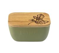 Selbrae House Autumn Acorns Sage Green Butter Dish in Light Green Selbrae House Light Green