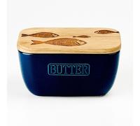 Selbrae House Blue Butter Dish - Fish Repeat in Dark Blue | Size: 140 cm x 90 cm Selbrae House Dark Blue 140 cm x 90 cm