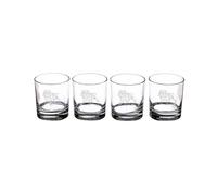 Selbrae House Bulldog Glass Tumblers - Set of 4 in Clear Selbrae House Clear