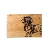 Selbrae House Dachshund Oak Serving Board in Light Brown Selbrae House Light Brown