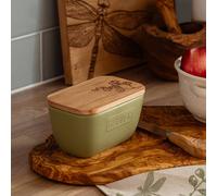 Selbrae House Flora Sage Green Butter Dish in Light Green Selbrae House Light Green