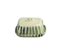 Selbrae House Green Stripe Mini Ceramic Butter Dish