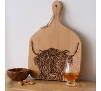 Selbrae House Highland Cow Beech Hanging Paddle - Medium in Natural Selbrae House Natural