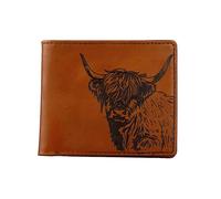 Selbrae House Highland Cow Leather Wallet in Tan Selbrae House Tan One Size