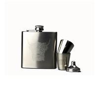 Selbrae House Hip Flask & Cup Set - Highland Cow in Brown Selbrae House Brown