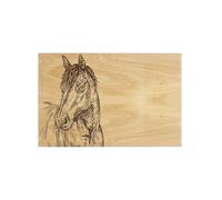 Selbrae House Horse Portrait Oak Serving Board in Light Brown Selbrae House Light Brown