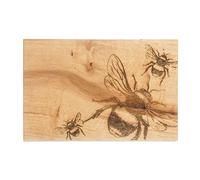 The Just Slate Company Bees 30cm Oak Serving Board