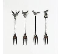 Selbrae House Just Slate Company Country Animals Set of 4 Pastry Forks