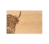 Oak Serving Board Highland Cow, Size 30cm | Charlies