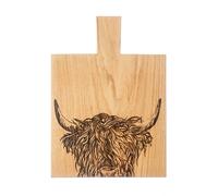 The Just Slate Company Highland Cow Medium Oak Serving Paddle
