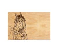Selbrae House Just Slate Company Horse Portrait 30cm Oak Serving Board