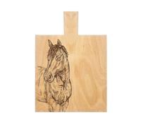 Selbrae House Just Slate Company Horse Portrait Medium Oak Serving Paddle