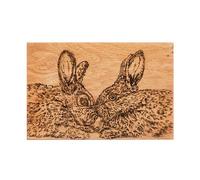 Selbrae House Just Slate Company Kissing Rabbits 30cm Oak Serving Board