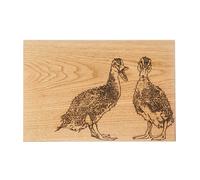 Selbrae House Just Slate Company Quacking Ducks 30cm Oak Serving Board