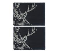 Selbrae House Just Slate Company Set of 2 Stag Slate Placemats