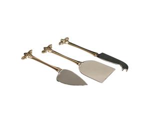 Selbrae House Just Slate Company Set of 3 Gold Bee Cheese Knives