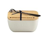 Selbrae House Just Slate Company Spread Selbrae House Love White Butter Dish & Knife Set