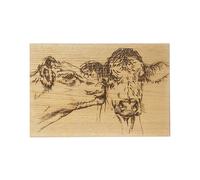 Selbrae House Kissing Cows Oak Serving Board in Light Brown Selbrae House Light Brown