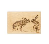 Selbrae House Kissing Hares Oak Serving Board in Light Brown Selbrae House Light Brown