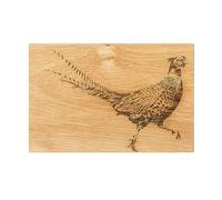 Selbrae House Oak Cutting Board. Pheasant Design. Practical, Durable, Sustainable Chopping Board. 30x20x2cm Crafted in Scotland from Scottish Oak