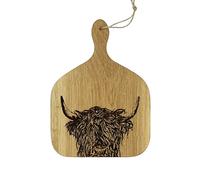 Selbrae House Oak Hanging Paddle - Medium - Highland Cow in Light Brown Selbrae House Light Brown