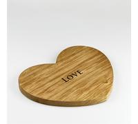 Selbrae House Oak Serving Board - Heart - Love in Light Brown Selbrae House Light Brown